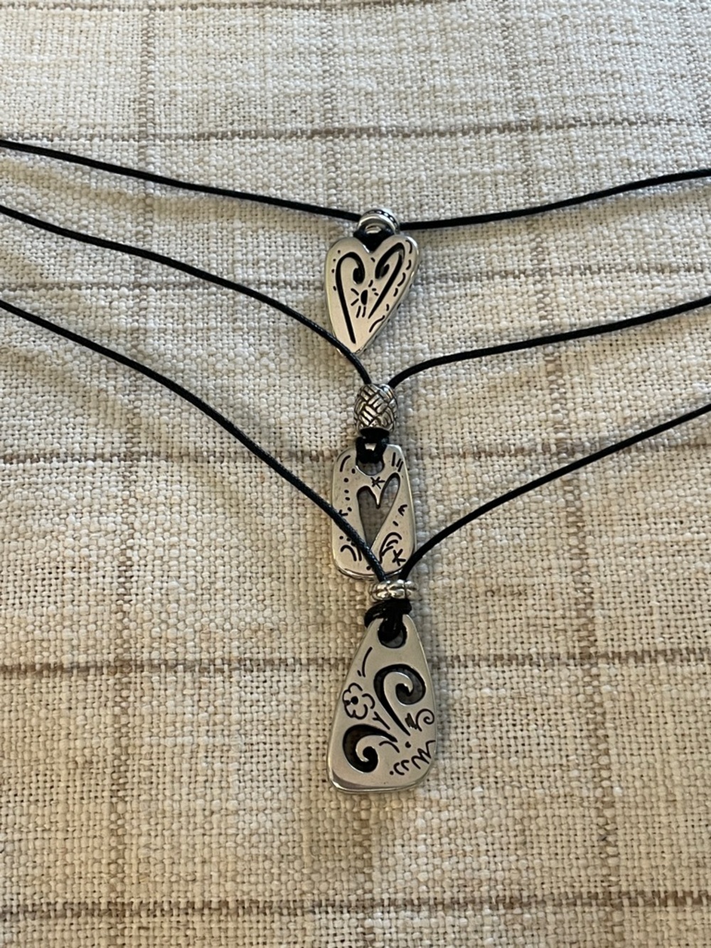 Brighton Triple Strand Cutout Necklace